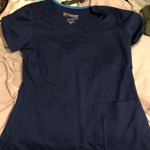 Navy blue greys anatomy scrub top